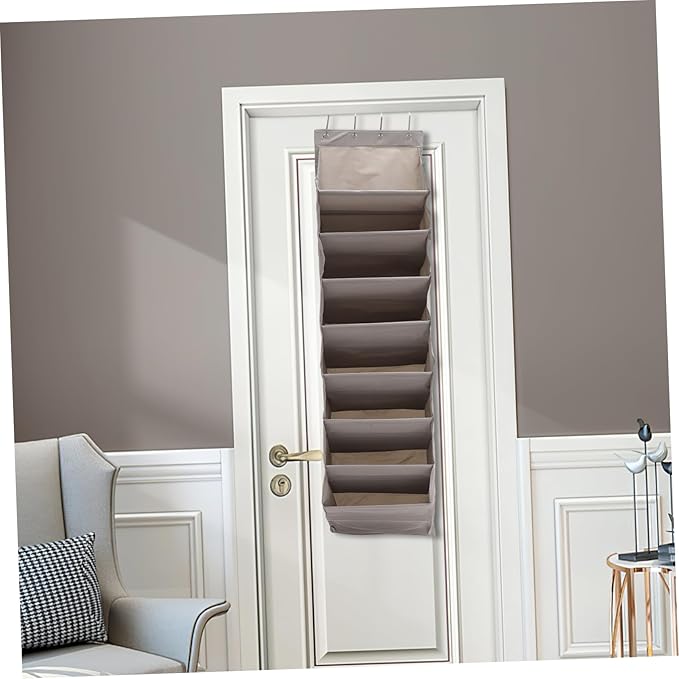 Wall Hanging Storage Bag Multi Functional Door Organizer for Shoes and Accessories Grey Easy Installation Space Saving Closet