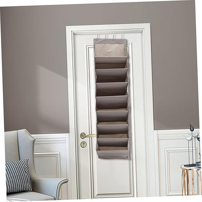 Wall Hanging Storage Bag Multi Functional Door Organizer for Shoes and Accessories Grey Easy Installation Space Saving Closet