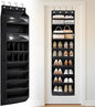 8 tiers Door Back Organizer, Multifunction Over the Door Hanging Shoe Rack with Oxford Fabric Deep Pockets, 66.9 x 16.5 x 5.9 Inches Storage Organizer (Black)