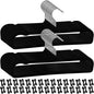 Pants Hangers Space Saving, 30 Pack Velvet Hangers for Closet with 30 Hooks, Strong Durable Non Slip Slim Clothes Hanger, Ultra Soft Flocked Hanger for Pants, Shirts, Bra, Shorts (Black)