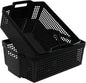 Large Storage Basket, Stackable Open Storage Bin, Black, Pack of 2, F
