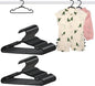 100 Pack Black Baby Hangers 11.42 Inch - Kids Non-Slip Clothes Hangers for Infant & Child, Durable Plastic Children's Hangers for Closet, Pants, Coats, Skirts