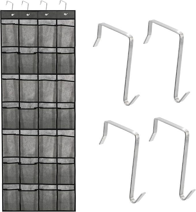 Door Shoe Organizer, 28-Compartment Over The Door Shoe Organizer, Saves Room Space, Suitable for Both Men And Women, And Convenient for Quick Storage
