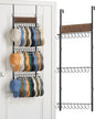 FANGSUN 3-Tier Over the Door Hat Rack with 30 Movable Hooks – Wall Mounted Hat Organizer for Baseball Cap Storage, Cap Holder Gifts for Men Dad, Christmas Presents