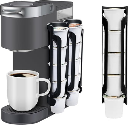kedofa K Cup Holder for Keurig: Coffee Pod Holder for Counter Small Space, Space Saving K pod Storage Organizer - Kcup holders for Wall Mount (2, Black)