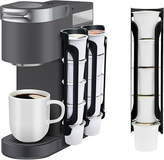 kedofa K Cup Holder for Keurig: Coffee Pod Holder for Counter Small Space, Space Saving K pod Storage Organizer - Kcup holders for Wall Mount (2, Black)