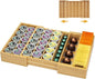 MinBoo Bamboo K Cup Holder for Drawer or Countertop Coffee Pod Holder Expandable K Cup Pod Storage Tea bag organizer K Cup Storage for Coffee Station Home Office and Kitchen