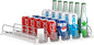 Soda Can Dispenser for Refrigerator,Self-Pushing Drink Organizer for Fridge, Width Adjustable Fridge Organization, Beer Pop Can Water Bottle Drink Dispenser for Fridge (15.1"D) White (5 Row, White)