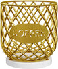 YATINEY Coffee Pod Holder Organizer, Holder for K Cup, Large Capacity Coffee Pod Basket, Versatile Coffee Capsule Storage Organizer, for Kitchen Countertop, Gold and White KH09DW