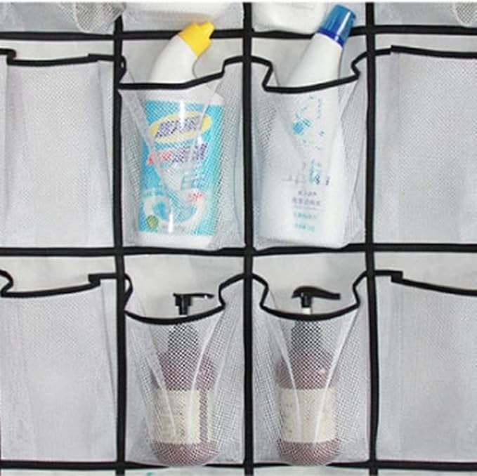 Over The Door Shoe Organizers, 24 Large Pockets Mesh Hanging Shoe Rack Non Woven Folding Hanging Shoe Holder Multipurpose Storage Bag for Door