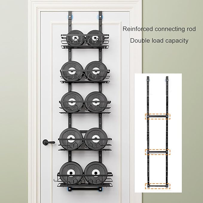 Tnfeeon Door Storage Organizer Metal Baskets No Drill Hanging Rack for Kitchen Bathroom Pantry Space Saving for and Towel Storage