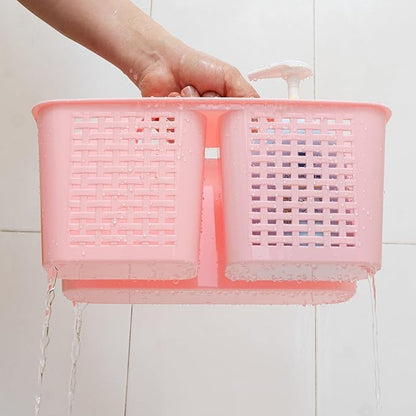 Tiawudi Portable Shower Caddy, Caddy Organizer with Handle, Plastic Shower Basket Hold Soap, Shampoo, Hair Supplies and Beauty Products, Cleaning Supplies Organizer for Home, Dorm, Shelf and Cabinet