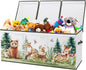 Large Toy Box Chest Organizer with Flip Lid for Kids, Collapsible Oxford Toy Storage Box with Handles for Boys Girls, Sturdy Waterproof Storage Organizer for Bedroom Playroom Nursery, 37.7×12.5×15.7''