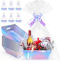AFOROEOA 20PACK Laser Baskets For Gifts Empty, 12x10x4” Holographic Iridescent Gift Basket Kit with 20 Bows & 20 Bags - Bulk Empty Gift Baskets to Fill for Large Weddings, Parties