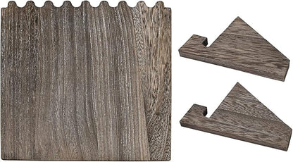 Ikee Design Set of 2 Wood Necklace Jewelry Display Stand for 8 Necklaces, Necklace Display Holder Organizer, Coffee Color