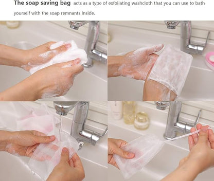 Soap Holder Container, Portable Bar Soap Saver Scrubber Case for Bathroom and Kitchen (Transparent)