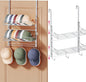 SWTYMIKI Over Door Hat Organizer - 3 Tier Wall Mounted Hat Rack with 2 Adjustable Metal Basket and 3 Hooks, Hanging Baseball Cap Organizer Storage Holds up to 29 Caps for Door, Bedroom, Closet