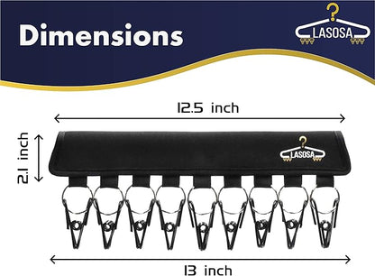 LASOSA Hat Organizer for Closet, Set of 2 - Space-Saving Cap Rack for Baseball Hats, Beanies, Scarves and More - Portable, Adjustable and Easy to Install - Premium Quality, Durable Design (Black)