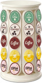 K Cup Holder, Coffee Pod Storage Carousel Holder Organizer Compatible with 40 Keurig K-Cup Pods, Home or Office Kitchen Counter Organizer（White）