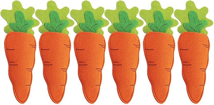 Easter Utensil Cutlery Holders, Easter Carrot Shape Silverware Tableware Utensil Holder, Easter Felt Cutlery Holder Pouch Bags, Reusable Utensil Sleeve for Knife Forks, Easter Table Decoration