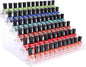 BTremary Clear Nail Polish Paint Organizer Holder Rack Shelf 6 Tier Acrylic Tattoo Ink Essential Oil Display Stand Holds Up to 48-96 Bottles for Table (Fit 1-2oz Bottles)