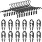 Maitys 24 Pieces Folding Travel Hangers Foldable with Clips Portable Collapsible Coat Hanger Travel Drying Rack for Clothes (Black)