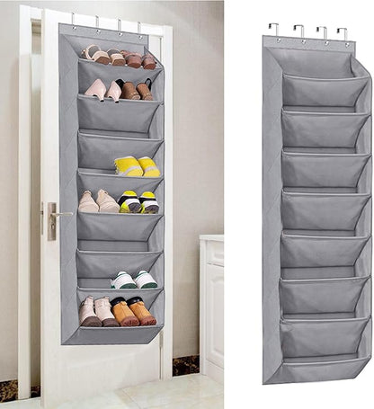 Yajuyi Hanging Shoe Rack Over the Door Shoe Organizer Hanging Storage Bag Shoe Holder Foldable Oxford Large Capacity Suitable for Dormitory Bedroom