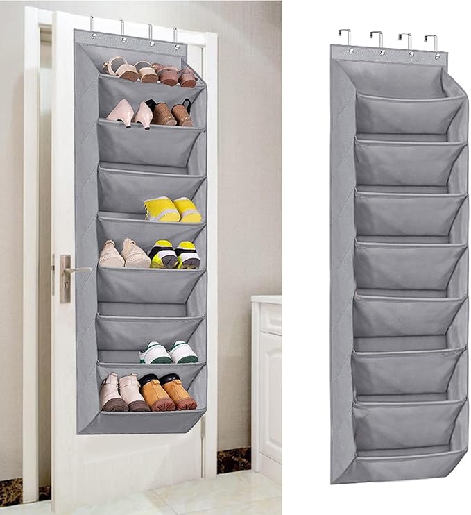 Over The Door Shoe Organizer 8 Tier Shoe Holder for Narrow