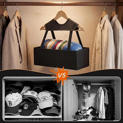 Hat Storage for Baseball Caps，Hat Storage Boxes for Hanging Hold 10 Caps,Hat Storage Organizer Box for Space Saving