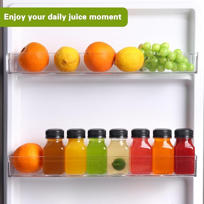 Moretoes 36pcs 4oz Juice Bottles, Small Plastic Bottles with Caps, Reusable Clear Containers with Lids for Juicing, Smoothie and Other Beverages