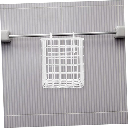 Mobestech 4pcs Hanging Basket Sturdy Iron Storage Rack for Kitchen Organizing Over Door Cabinet Basket for Utensils and Toiletries Design