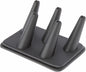Plymor Gray Faux Leather Ring Finger Display, Five on Rectangular Base, 5.25" W x 3.625" D x 2.25" H