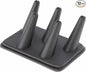 Plymor Gray Faux Leather Ring Finger Display, Five on Rectangular Base, 5.25" W x 3.625" D x 2.25" H (Pack of 12)