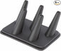 Plymor Gray Faux Leather Ring Finger Display, Five on Rectangular Base, 5.25" W x 3.625" D x 2.25" H (Pack of 6)