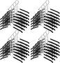 Ripeng Space Saving Clothes Hanger 16 Packs 5 in 1 Multi Layer Anti Slip Metal Heavy Duty Stainless Steel Sweater Shirt Clothes Hangers Closet Storage Organizer (Black, Style 1)