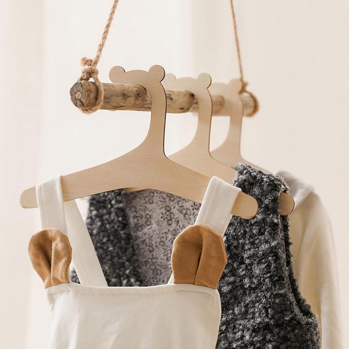 Baby For Creative Wood Hanger 10Pcs Household Organization Hanging Rack For Home Bedroom Toddler Girls Boys Pants Storag Cute Baby Hanger