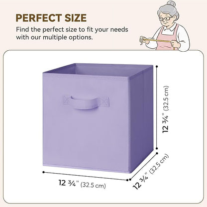 GRANNY SAYS Cube Storage Bins, 13 Inch Cube Storage Organizer, Fabric Storage Bins, Storage Cubes for Shelves, Closet, Purple Gradient, 6-Pack