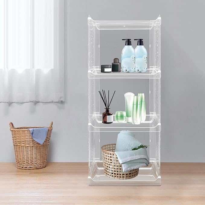 for Shoe Storage Cabinet 4 Tier Vertical Narrow Slim Shoe Holder for Corner