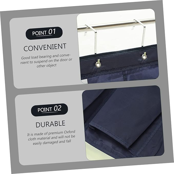 Alipis Over the Door Shoe Organizer Bag Oxford Hanging Storage Pouch for Bedroom Bathroom Kitchen Space Saving Hanging Shoe Organizer for Closet Wall in Blue and Yellow