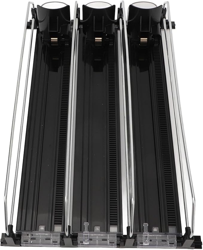 Drink Organizer for Refrigerator, Soda Can Organizer for Fridge, 3 Rows Labor Saving Drink Dispenser, Automatic Drink Beer Beverage Containers for Kitchen Supermarket(Black)