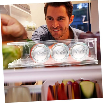 Healifty Can Holder Stackable Beverage Can Holder Fridge Drink Organizer Drink Dispenser Household Fridge Organizer