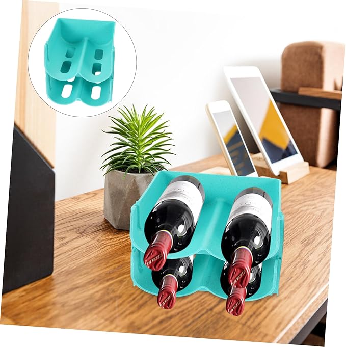 Ciieeo 4pcs Stackable Soda Can Organizer Racks Beverage Storage for Fridge Pantry Kitchen Countertop Easy to Use and Space-Saving Design Blue Color