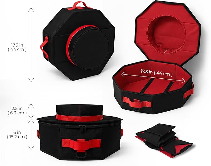 | Premium Foldable & Lightweight Hat Box – Western & Fedora Storage – Water-Resistant Oxford Travel Case – Reinforced Lid – Ideal Gift for Holidays, Birthday & Christmas