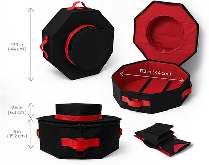 | Premium Foldable & Lightweight Hat Box – Western & Fedora Storage – Water-Resistant Oxford Travel Case – Reinforced Lid – Ideal Gift for Holidays, Birthday & Christmas