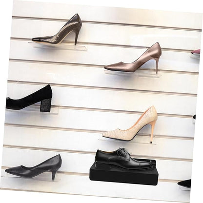 Shoe Rack Display 2pc Iron Bracket Mount Wall Hanging Shoe Organizer Space-saving for Home Store Entryway