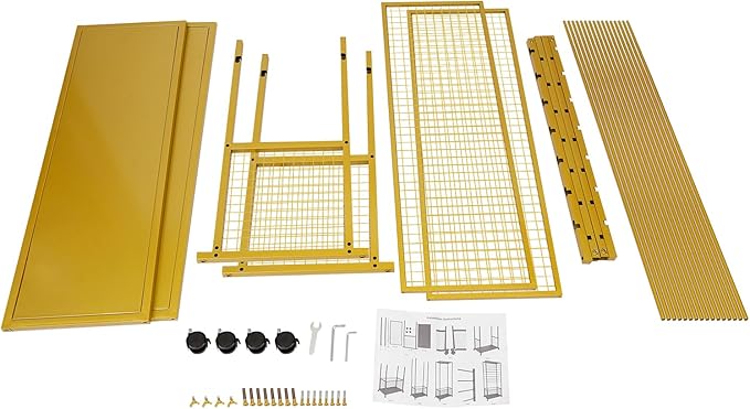 Double-Sided 16 Tier Ribbon Rack, Large Capacity Rolling Ribbon Wrapping Paper Organizer w/Top Shelf & Basket, Movable Metal Storage Cart for Home Retail Studio, 39"x13"x59" (Gold)