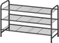 Kitsure Shoe Rack - Stainless Steel Shoe Organizer, Sturdy Shoe Rack for Closet and Front Door Entrance, Free Standing Shoe Shelf, Closet Organizers and Storage, 25.6" Wide - 3 Tier, Black