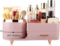 Molutsody Makeup Organizer for Vanity, Cosmetic Display Case with Drawers, Fits Makeup, Skincare Products, Brushes, Lipsticks, and Other Accessories, Versatile Storage Solution (Pink)