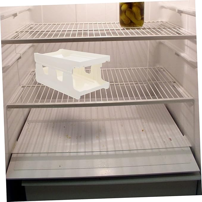 Beverage Can Organizer Double-layer Refrigerator Storage for Soda and Beer Cans Pet Material for Kitchen Counters Freezers and Rvs