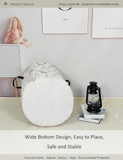 Round Waterproof Laundry Basket,Foldable Storage Basket,Laundry Hampers with Handle,Gift Basket,Suitable for Children's Room and Toy Storage (Animals)
